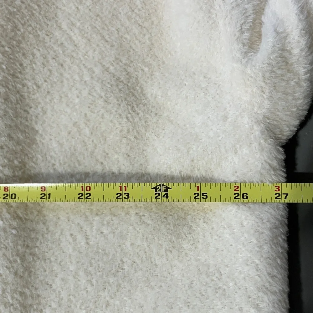 Lux Eileen Fisher Ivory Alpaca Wool Cocoon Coat - Picture 7 of 12